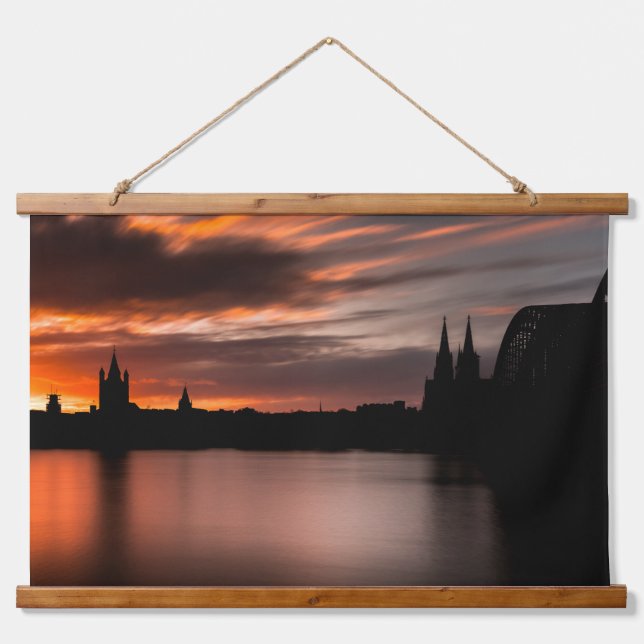 Köln Deutschland Wandteppich Mit Holzrahmen (Vorne)