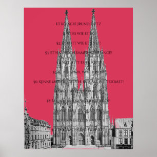 Köln Dome Köln Köln Köln Kölsches Grundgesetz Poster