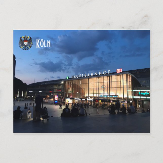 Koln Hauptbahnhof Postkarte (Vorderseite)
