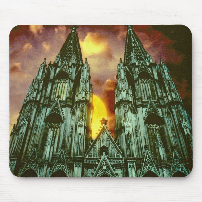 Köln-Kathedrale mit Sonne Mousepad (Vorne)