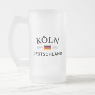 Koln (Köln) Deutschland koordiniert Deutsch Mattglas Bierglas