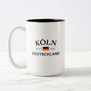 Koln (Köln) Deutschland koordiniert Deutsch Zweifarbige Tasse