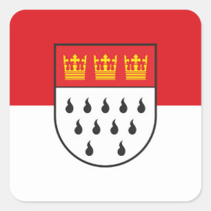 Köln - Köln - Köln Quadratischer Aufkleber