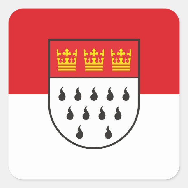 Köln - Köln - Köln Quadratischer Aufkleber (Vorderseite)