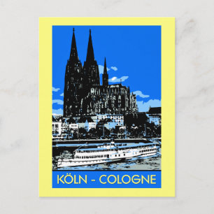 Köln Köln Retro Vintage Reisewerbung Postkarte