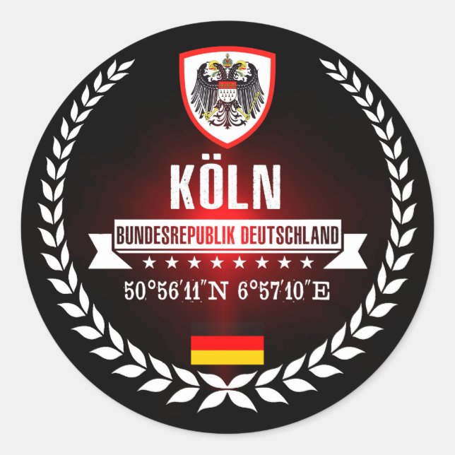 Köln Runder Aufkleber (Vorderseite)