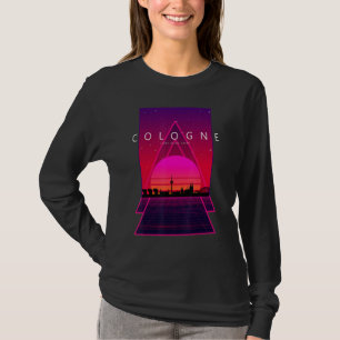 Köln Skyline 80er 90s Vaporwave Ästhetisches Retro T-Shirt