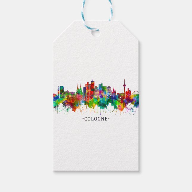 Köln Skyline Geschenkanhänger (Vorderseite)