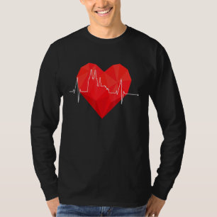 Köln Skyline Heartbeat Deutschland Kln Köln Kath T-Shirt