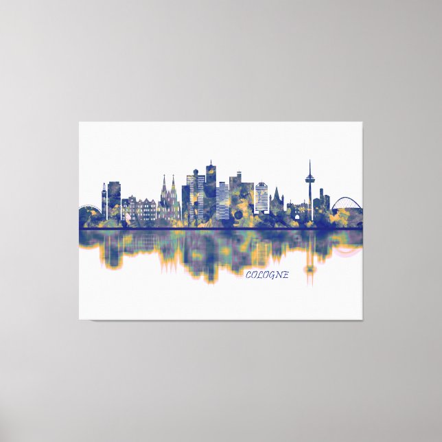 Köln Skyline Leinwanddruck (Vorderseite)