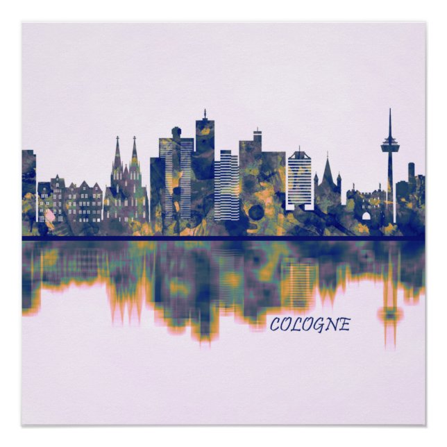 Köln Skyline Poster (Vorderseite)
