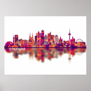 Köln Skyline Poster