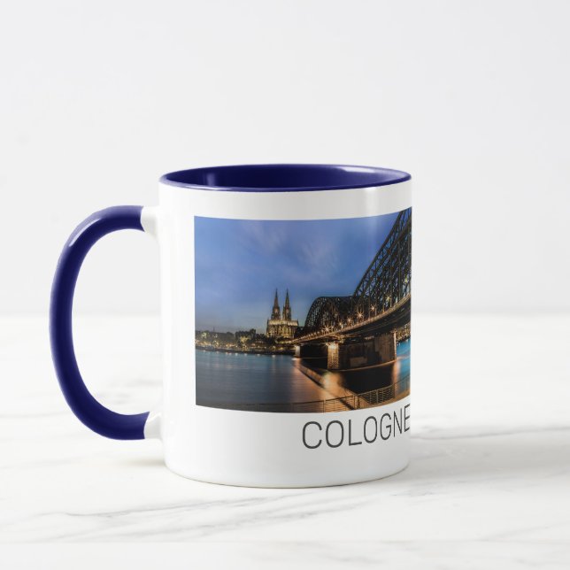 Köln Stadtbild Deutschland Dom Night Souvenir Tasse (Links)