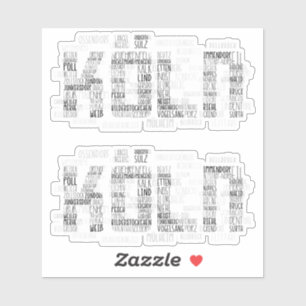 Köln Word Art, Stadtteile Köln Aufkleber