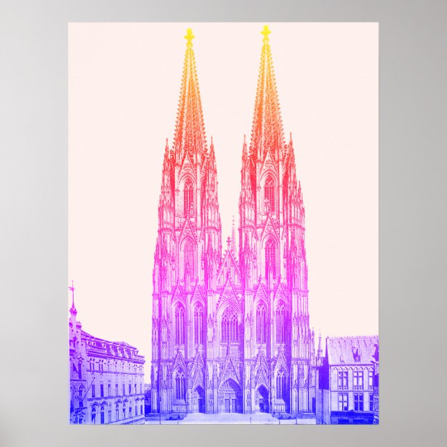 Kölner Dom 1911 - Kölner Dom pastel Poster (Vorne)