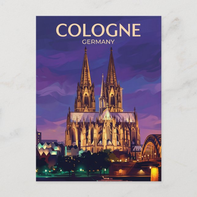 Kölner Dom Deutschland Postkarte (Vorderseite)