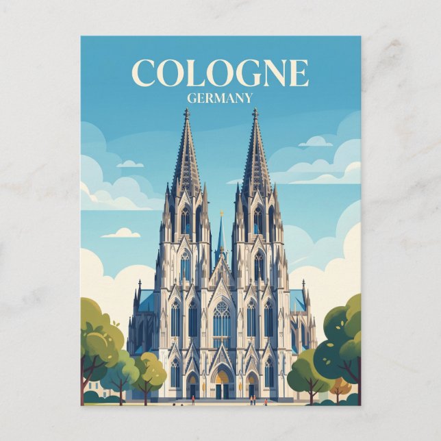 Kölner Dom Deutschland Postkarte (Vorderseite)
