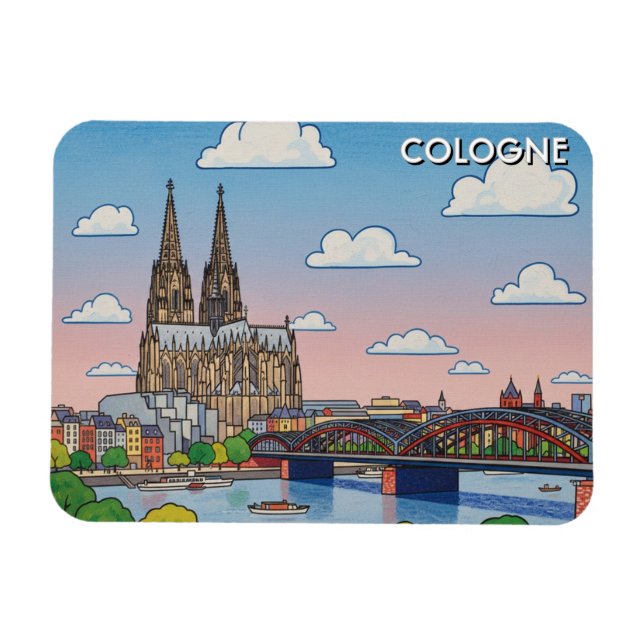 Kölner Dom Deutschland Reise Magnet (Horizontal)