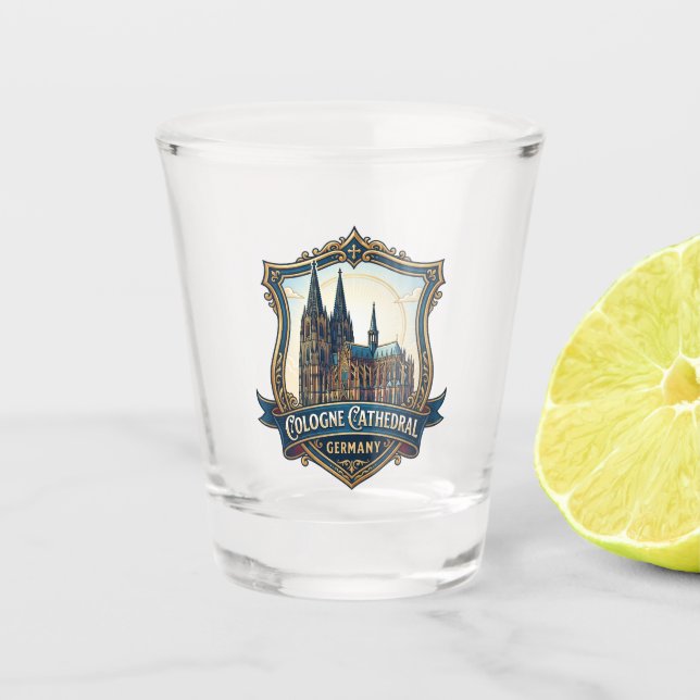 Kölner Dom Deutschland Schnapsglas (Vorderseite)