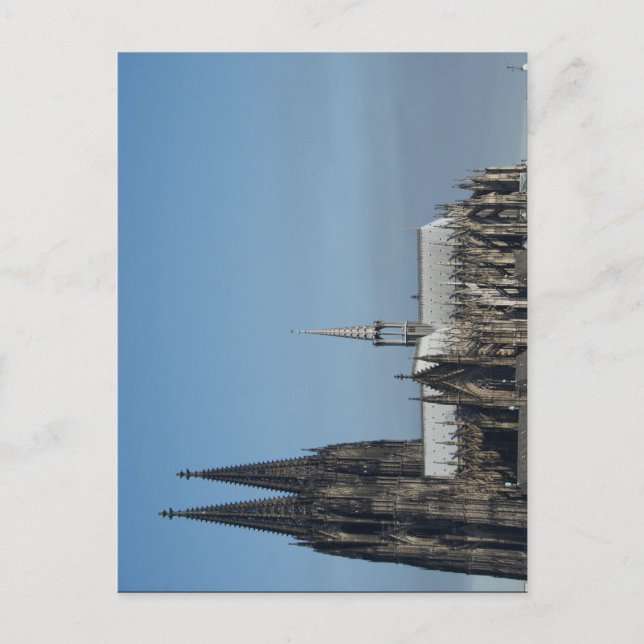Kölner Dom in der Seitenansicht im Morgenlicht Postkarte (Vorderseite)