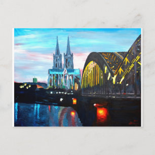 Kölner Dom mit Hohenzollernbridge Postkarte