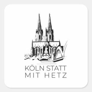 Kölner Dom Quadratischer Aufkleber