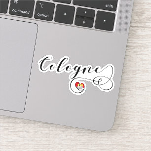 Kölner Herzenflagge Aufkleber