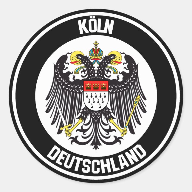 Kölner RundEmblem Runder Aufkleber (Vorderseite)