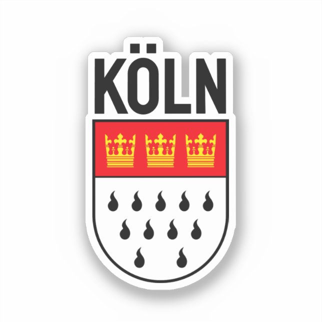 Kölner Wappen (Deutschland) Aufkleber (Vorderseite)