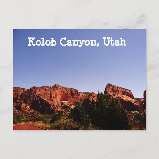 Kolob Canyon, Utah Postcard - Schöne Landschaft Postkarte (Vorderseite)