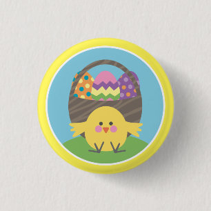 Koloful Chick and Ostereier Ostereier Party Button
