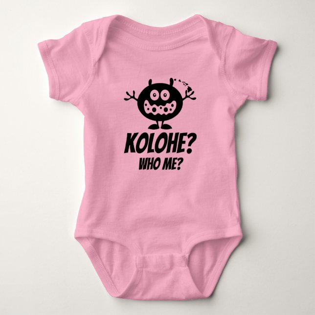 Kolohe? Wer bin ich? Baby Clothing By: Ho Brah! Baby Strampler (Vorderseite)