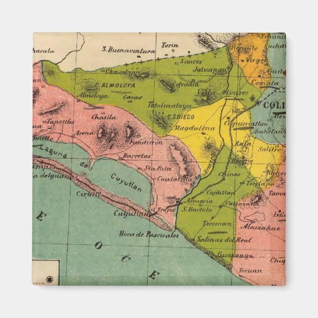 Kololima, Mexiko 2 Magnet (Vorne)