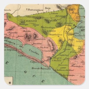 Kololima, Mexiko 2 Quadratischer Aufkleber