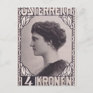 Koloman Moser - Briefmarke Design Empress Zita Postkarte