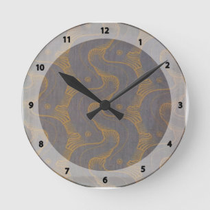 Koloman Moser- Design for the fabric Runde Wanduhr