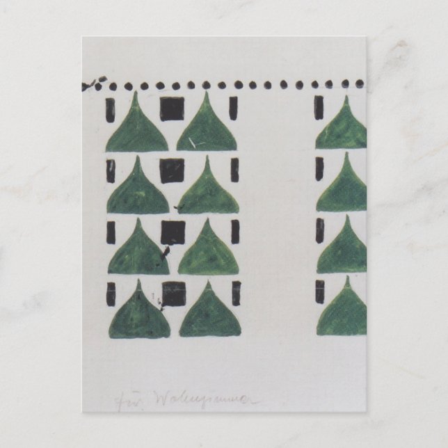 Koloman Moser- Entwurf für Wanddekoration Postkarte (Vorderseite)