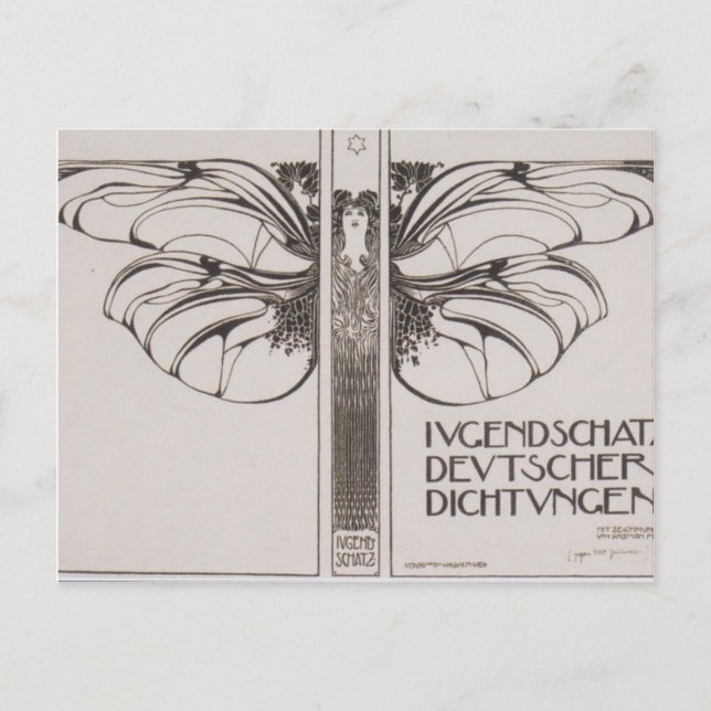 Koloman Moser - Ewart Felicie Jugendschatz Siegel Postkarte (Vorderseite)