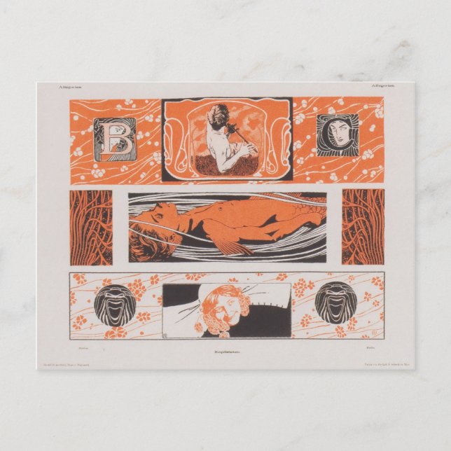 Koloman Moser - Kopfstreifen Postkarte (Vorderseite)