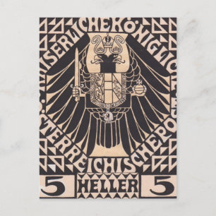 Koloman Moser-Postage Briefmarke Design für Post Postkarte