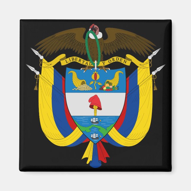 Kolombieemblem Magnet (Vorne)