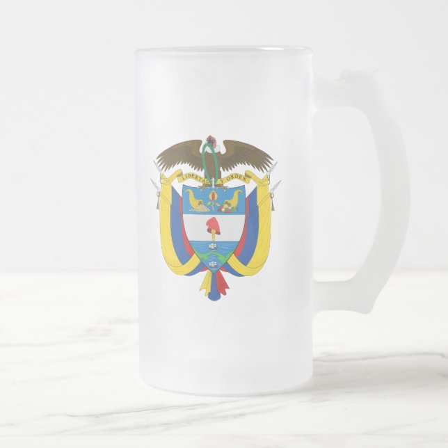 Kolombieemblem Mattglas Bierglas (Rechts)