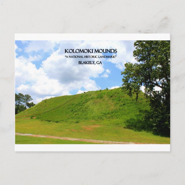 KOLOMOKI MOUNDS - Blakely, Georgien Postkarte (Vorderseite)