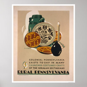 Kolonial Pennsylvania 1940 WPA Poster