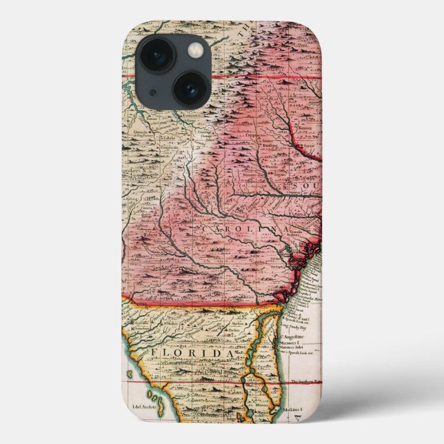 KOLONIALamerika-KARTE, 1733 Case-Mate iPhone Hülle (Rückseite)