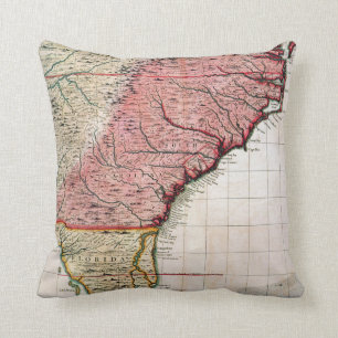 KOLONIALamerika-KARTE, 1733 Kissen