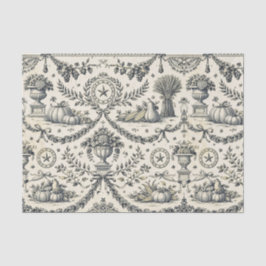 Koloniale Blaue Ernte-Toile Seidenpapier