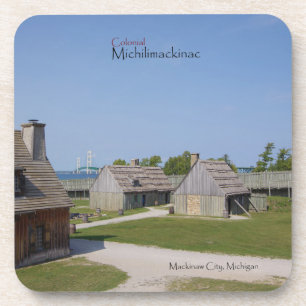 Kolonialer Michilimackinac-Untersetzer Getränkeuntersetzer