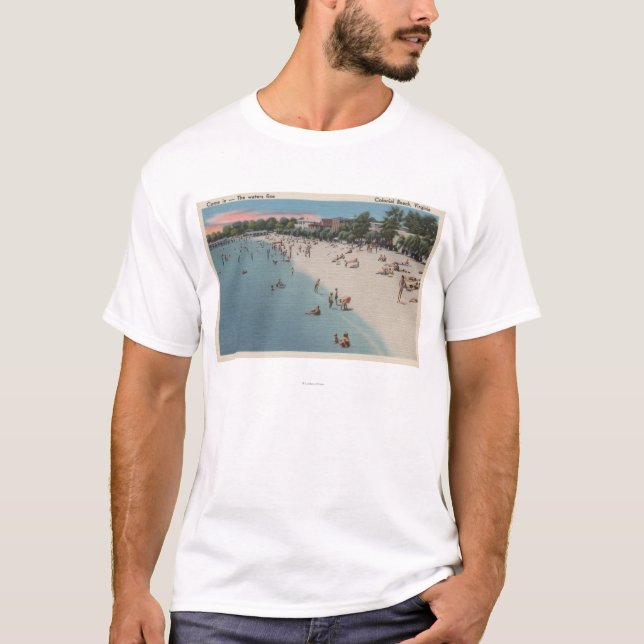 Kolonialstrand, VA - ein Sonnenbad nehmende u. T-Shirt (Vorderseite)