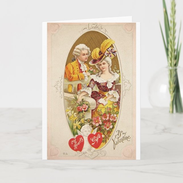 KolonialValentinstag-Gruß-Karte Feiertagskarte (Vorderseite)